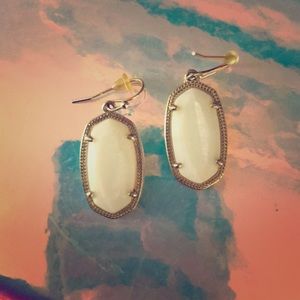 White Kendra Scott earrings